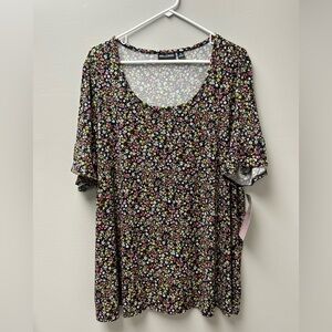 Nina Leonard Women’s‎ Floral T Shirt NWT